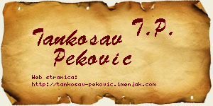 Tankosav Peković vizit kartica